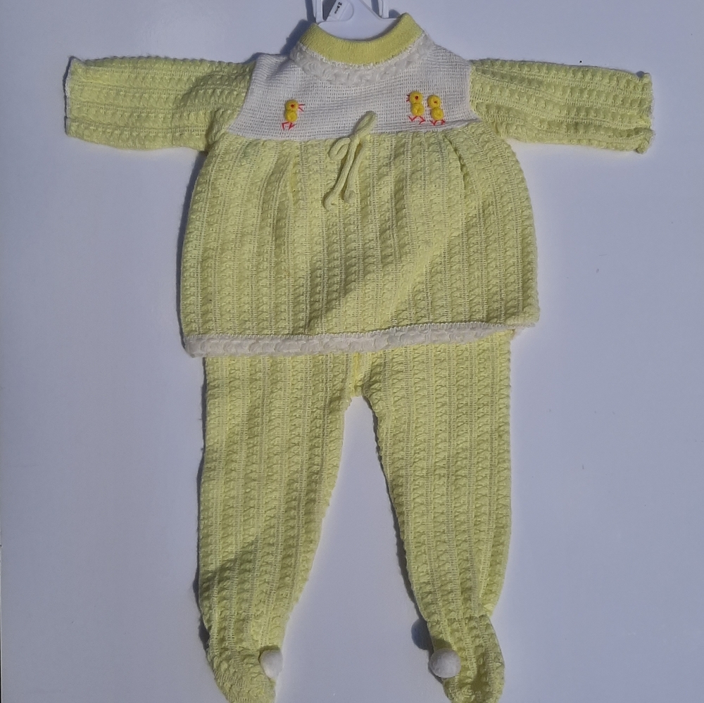 Confetti Knitted Yellow 2 pc 6Months